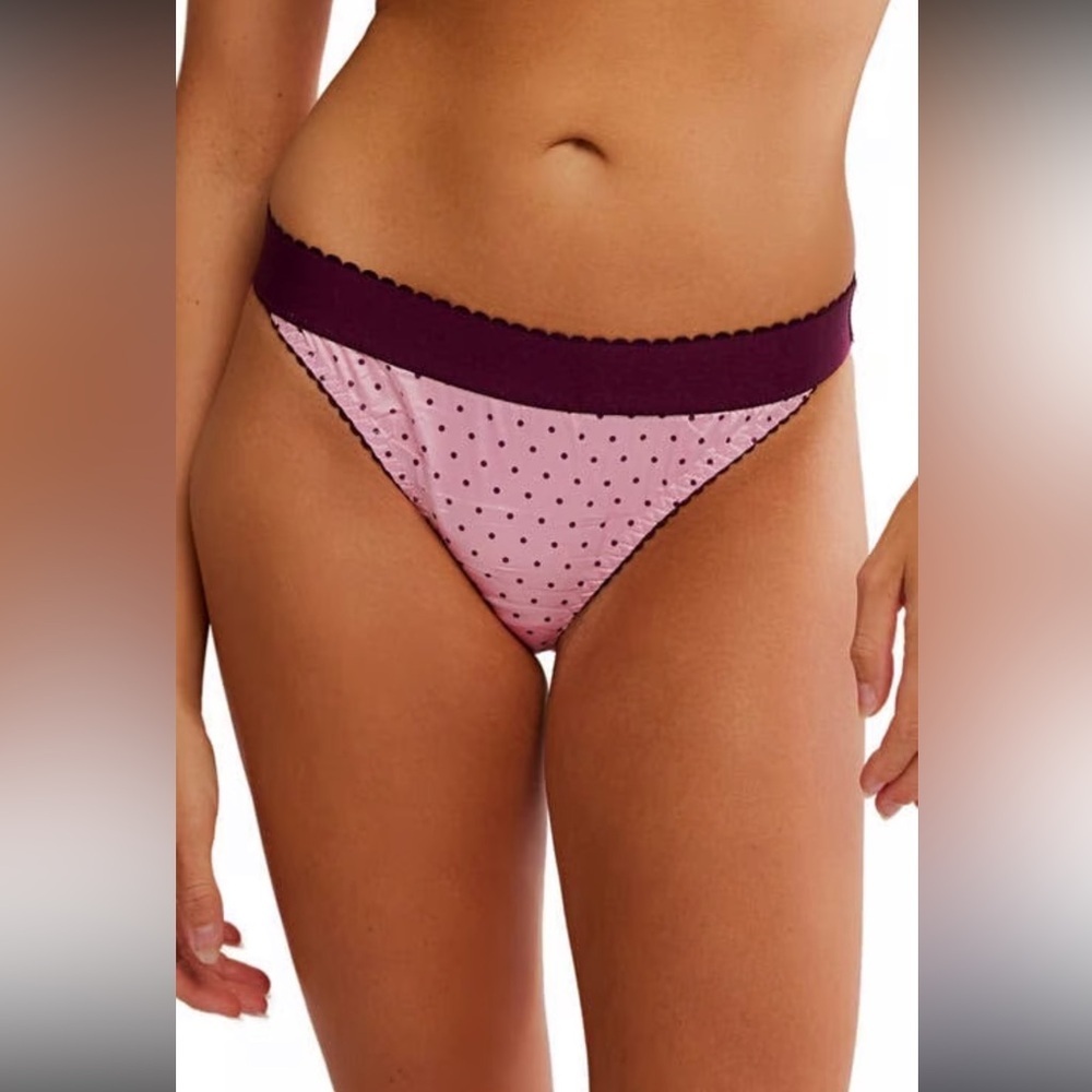 Free People Intimately FP Viva La Bikini Cut Briefs - Pink, Small, NWT - Picture 1 of 7